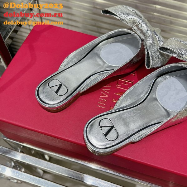 Toe Sandals Best Valentino Replica Slippers Loafer Bow Shoes