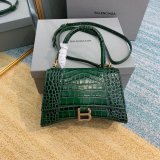 High Quality Balenciaga Hourglass croc-effect leather tote