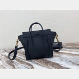 Celine Replica Navy blue Luggage plain calfskin portable