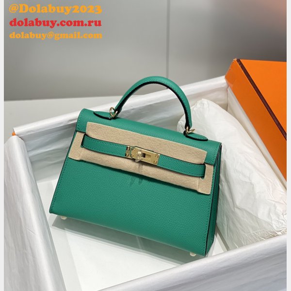 Replica Hermes Vert Jade Green Kelly Online Store Bag