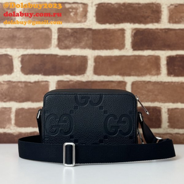 Knockoff Gucci 816958 Fashion Jumbo GG Super Black Bag