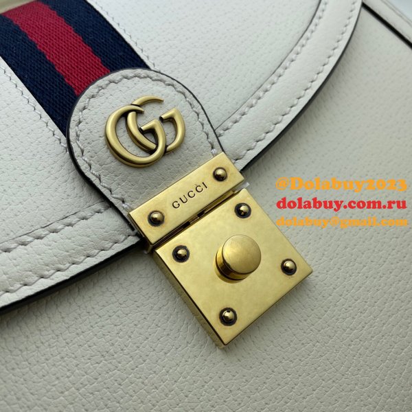 Gucci Black/Cream Ophidia small top handle Replica bag