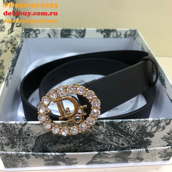 Wholesale Christian Dior AAA Belts 30mm Black Replica