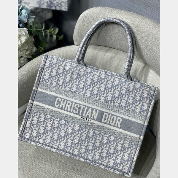 Luxury Christian Dior CD Book Tote grey Replica Bags