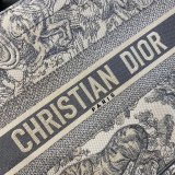 Best Christian Dior CD Book Tote Grey Tiger High Quality Bags