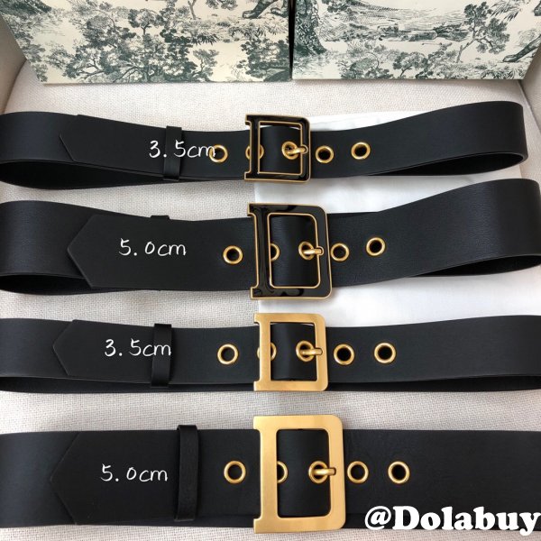 Christian Dior Replica Belts 3.5CM & 5.0CM Black Shop Online Now