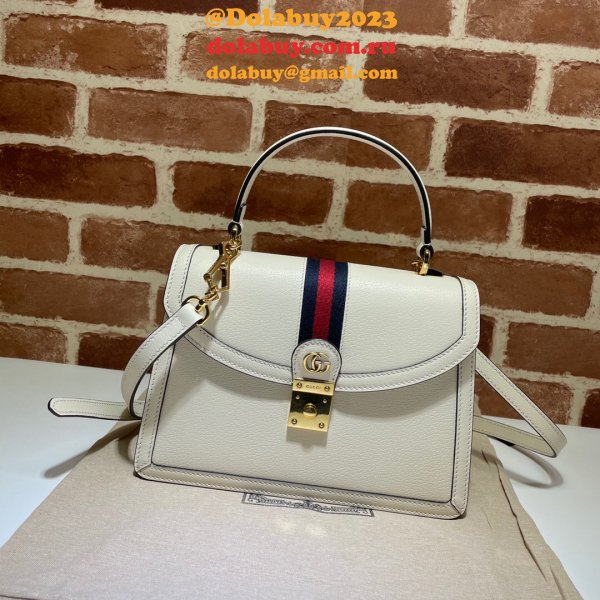 Gucci Black/Cream Ophidia small top handle Replica bag