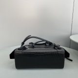 Top Quality Balenciaga cuag black crocodile bag