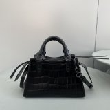 Top Quality Balenciaga cuag black crocodile bag