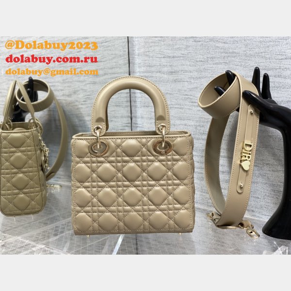 Top Quality DIOR LADY 17/20CM BAG LAMBSKIN