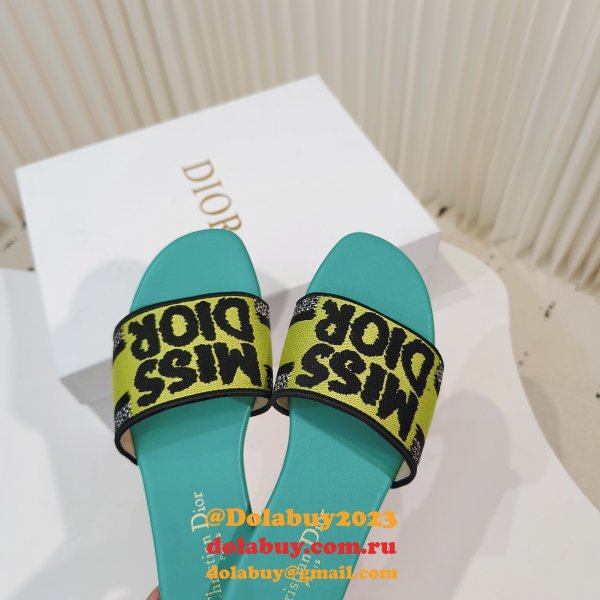 Top Quality MISS DIOR Flat Slipper DWAY SLIDE