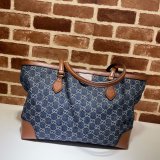 Dark blue Knockoff Gucci Ophidia GG medium tote 631685 Bag