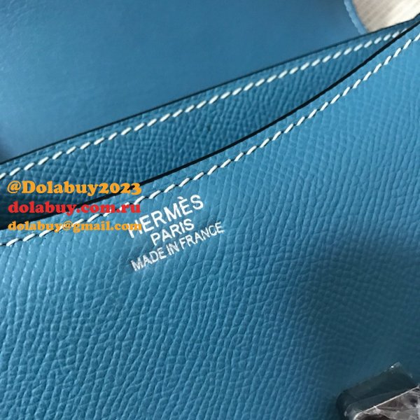 Hermes Constance Bag 18cm Epsom Leather Blue