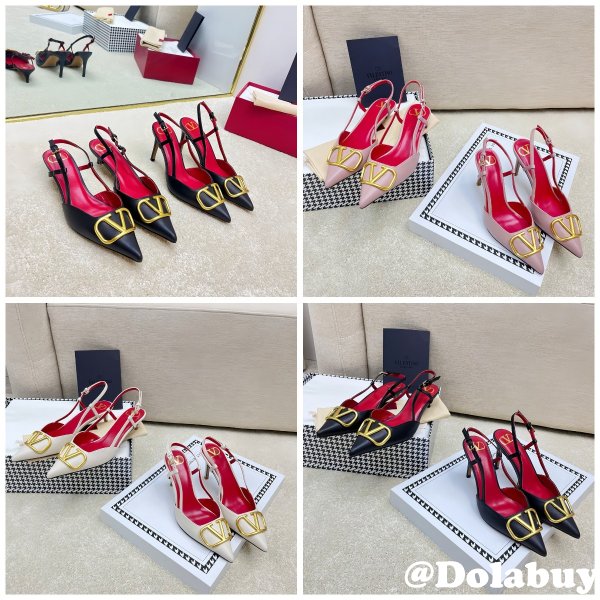 Valentino 1:1 Mirror Slingback Garavani Vlogo Pumps Fake Shoes