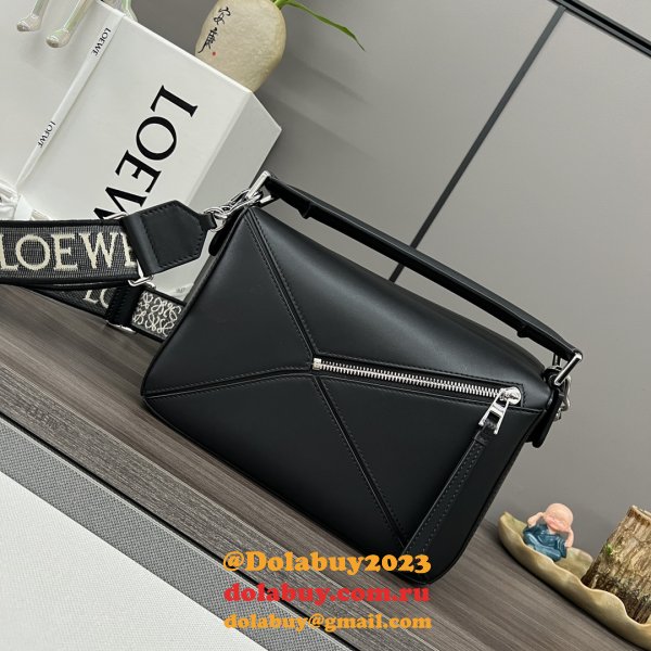 Inspired Loewe Small Puzzle Bag In Satin Calfskin 24CM With Strap