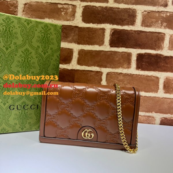 Gucci Our Replica Designer 723787 GG Matelassé Chain Wallet