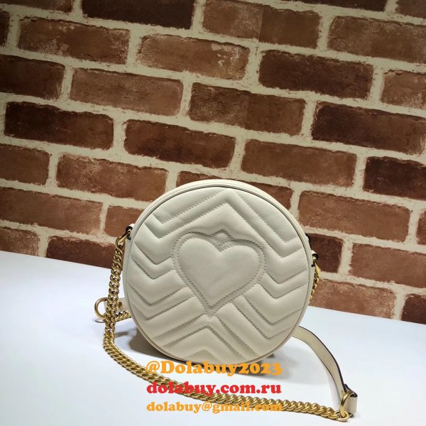 Top Quality 550154 Gucci GG Marmont mini round shoulder bag