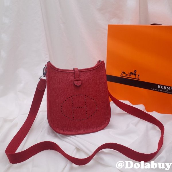 Replica Hermes Mini Evelyne TPM Bag Red