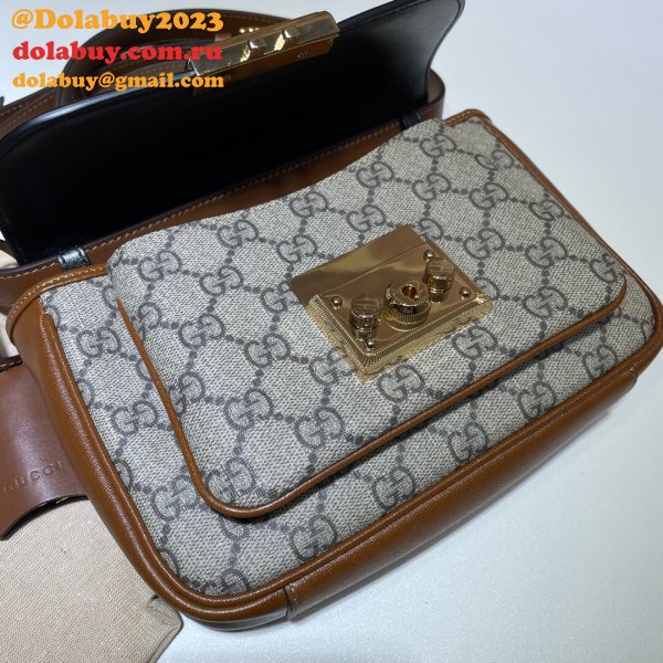 High Quality Gucci Replica 658487 Padlock mini bag in GG Supreme canvas