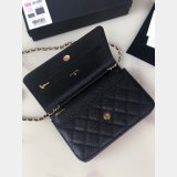 High Quality CC woc chain bag AP0250 MAGNETIC BUCKLE caviar 19CM