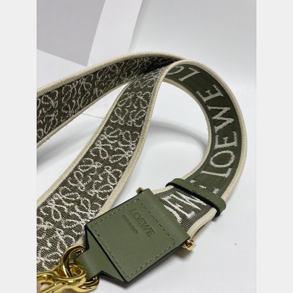 Best Loewe Anagram double-sided embroidered shoulder strap