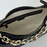 Knockoff Gucci GG Emblem Medium Shoulder Chain 820453 Black Bag