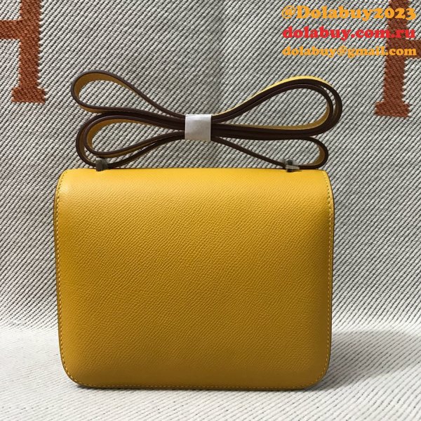 Hermes Constance Bag 18cm Epsom Leather Yellow