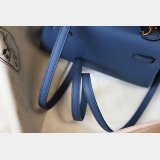 Hermes Blue Mini Kelly Replica Handbag Epsom leather