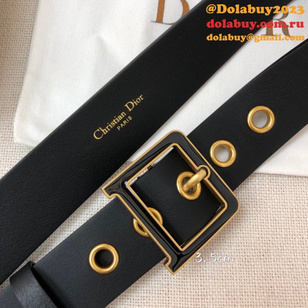 Christian Dior Replica Belts 3.5CM & 5.0CM Black Shop Online Now