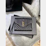 Cheap YSL 617662 Monogran clutch in quilted grain de poudre embossed Outlet