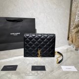 Replicas Saint Laurent Becky Large chain bag in quilted lambskin