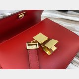 Celine Replicas Teen Classic Box Red Bag