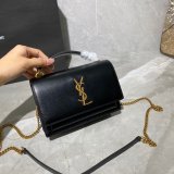 Buy Replica YSL Sunset 19cm Bags Online Black