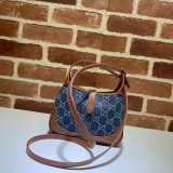 Beige/Ebony Fake Gucci Jackie 1961 mini shoulder 637092 bag