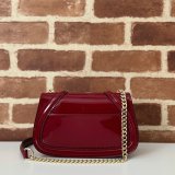 Luxury Gucci Blondie 815711/815715/815719 Shoulder Black/Red Duplicate Bag