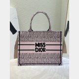 Luxury Miss Dior Allover 1:1 Mirror Book Tote pink