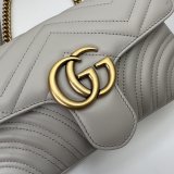 Grey GG Marmont 446744 Mini Matelassé Gucci Replicas Bag