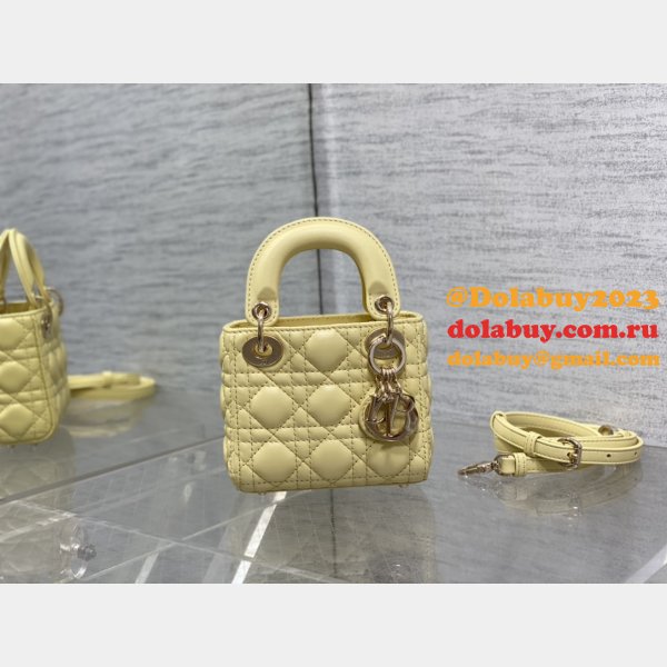 Replica Fashion Dior Micro Lady 1:1 Mirror 12CM Bag