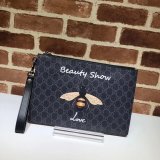 Gucci Best GG Supreme 473904 Bestiary Pouch With Bee