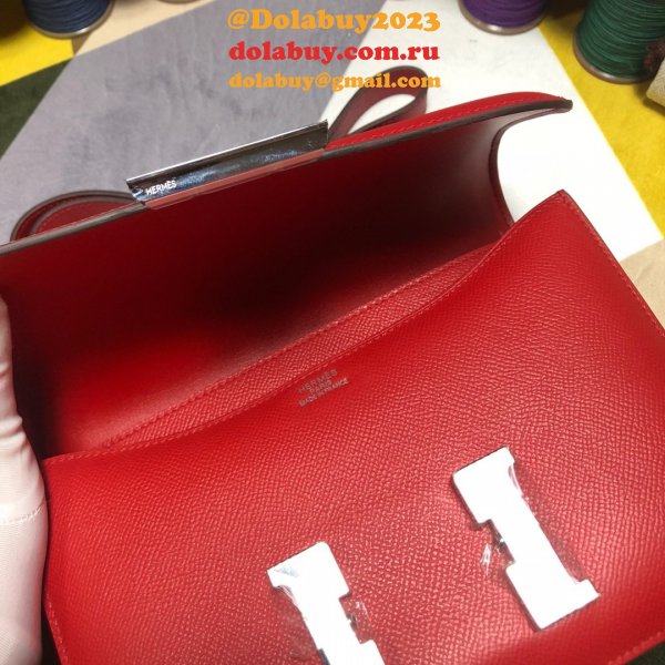 Hermes Constance Bag 23cm Epsom Leather Red