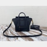 Celine Replica Navy blue Luggage plain calfskin portable