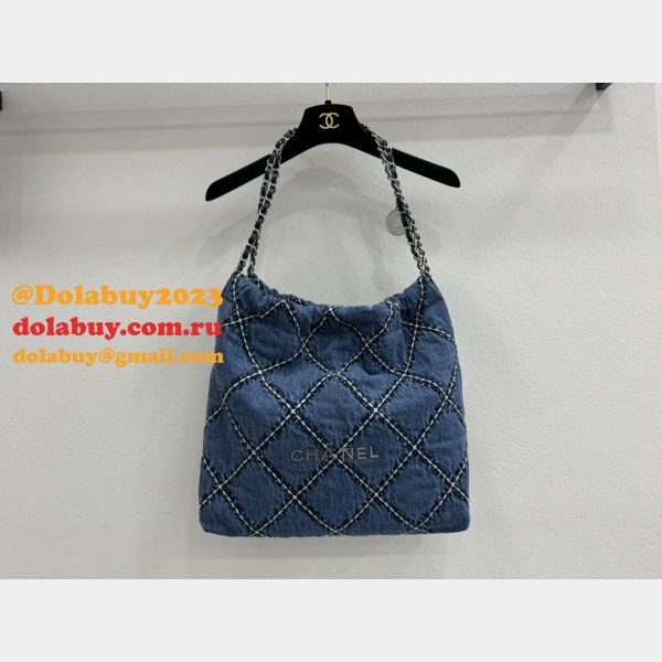 Top Quality CHANEL 22 denim bag AS3260