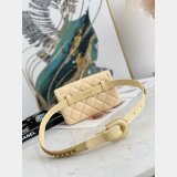 Fashion 1:1 Belt Replica Bag 99009 Lambskin & Gold Metal